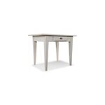 Table bois 2 tiroirs cerus blanc