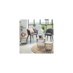 Tables bout de canapé rond noir lot 3 Tables bout de canapé rond noir lot 3