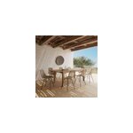 Table et chaises de jardin 8 personnes en bois et r�sine tress�e - tiptur