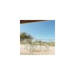 Table et chaises de jardin pliantes 4 personnes en m�tal vert - yumi
