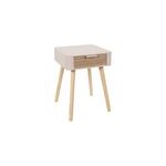 Table de chevet 1 tiroir en mdf - rose Table de chevet 1 tiroir en mdf - rose