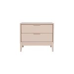 Table de chevet rose poudr et mtal dor avec rangements giana