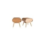 Table de chevet avec tiroir bois clair (lot de 2) bjorg