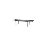 Table extensible rectangulaire alu piazza 10 12 places graphite - hesp�ride