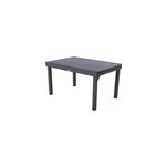 Table extensible rectangulaire alu piazza 6 10 places graphite - hesp�ride
