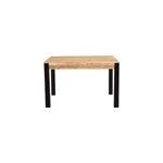 Table extensible rectangulaire en bois massif et mtal noir l120 - 210 cm trap