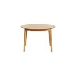 Table extensible ronde en bois clair ch�ne l115 - 154 cm ego