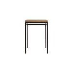 Table haute carr�e en manguier massif et m�tal noir l70 cm ypster