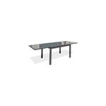 Table de jardin 10 places en aluminium et plateau verre