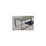 Table de jardin 6 pl en aluminium laqu� et peinture epoxy