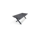 Table de jardin alu plateau c�ramique sur verre