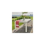 Table de jardin aluminium blanc 8 p
