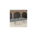 Table jardin aluminium gris 8 12 p Table jardin aluminium gris 8 12 p