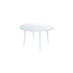 Table de jardin en aluminium ronde coloris blanc capri - 6 places - jardiline