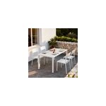 Table de jardin blanche