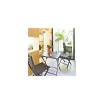 Table de jardin carr�e azua 2 places graphite - hesp�ride