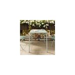 Table de jardin carr�e en m�tal vert clair - yumi