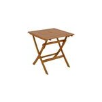 Table de jardin carr�e pliante en bois massif l70 cm fuego
