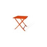 Table de jardin pliante en aluminium orange