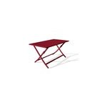 Table de jardin pliante en aluminium rouge carmin