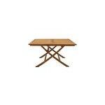 Table de jardin pliante carre en bois massif l140 cm santiago