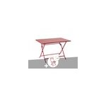 Table de jardin rectangle greensboro 110 x 70 cm groseille + 4 chaises - hesp�ri