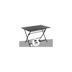 Table de jardin rectangulaire azua 4 places graphite + 4 chaises pliantes modula