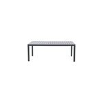 Table de jardin rectangulaire extensible alu oppa grise - jardideco