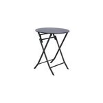 Table de jardin ronde greensboro � 60 cm graphite - hesp�ride