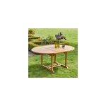 Table de jardin ronde / ovale teck huilé 6 Table de jardin ronde / ovale teck huilé 6