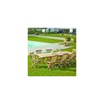 Table de jardin en teck brut qualite gra