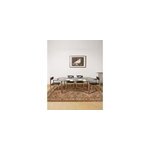 Table � manger en aluminium bross� et verre fum� n�1069