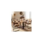 Table à manger en bois d'acacia Table à manger en bois d'acacia