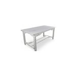 Table à manger bois cerusé blanc Table à manger bois cerusé blanc