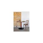 Table � manger en bois fonc� et m�tal n�1144