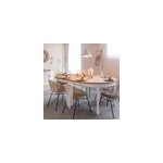 Table � manger en bois recycl� avec allonges garance