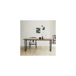 Table  manger en bois de teck et mtal