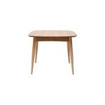 Table � manger extensible carr�e en bois clair l90 - 130 cm nordeco
