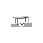 Table � manger d'ext�rieur extensible en aluminium gris ibiza anthracite avec 8