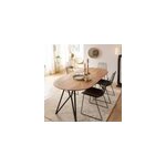 Table � manger ovale en bois d'acacia
