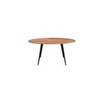 Table  manger ovale en bois massif et mtal noir l160 cm obali