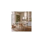 Table  manger rectangulaire extensible bois et blanc 6  10 personnes apolline
