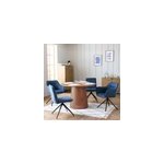 Table � manger ronde 110cm style scandinave liv bois fonc�