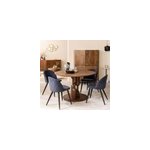 Table � manger ronde en bois de manguier