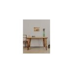 Table � manger en rotin et vert d'eau n�1296