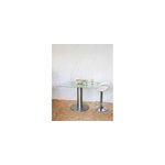 Table � manger en verre et acier n�1128