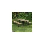 Table métal teck recyclé 240x100 orsay Table métal teck recyclé 240x100 orsay