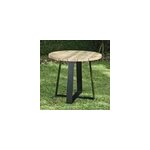 Table m�tal - teck recycl� d90 orsay