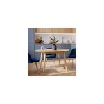 Table ovale 4 personnes en bois clair 130 cm - eddy