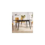 Table ovale 6 8 personnes extensible en bois noir 170 200 cm - eddy